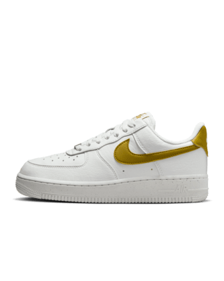 Nike air force 1 with gold tick best sale